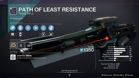 destiny 2 path of least resistance god roll  God Roll Finder Flexible tool to find which weapons can drop with specific combinations of perks